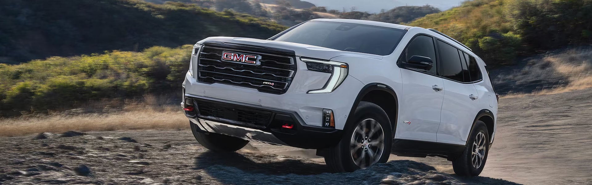 2026 GMC Acadia infotainment system display in Garden City Park NY showing navigation and connectivity features with Google built-in