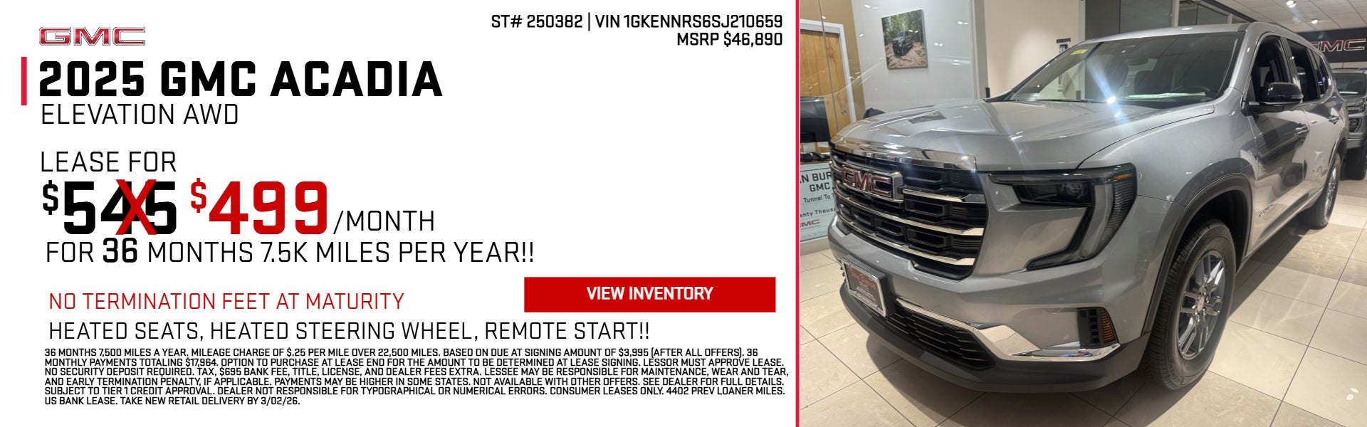 Silver 2025 Acadia on offer