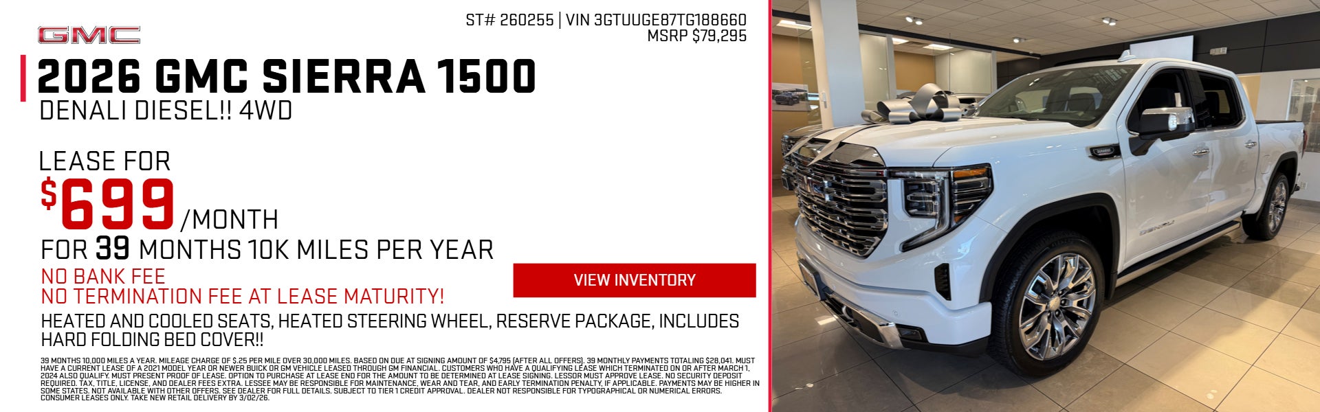 White 2026 GMC SIERRA 1500 