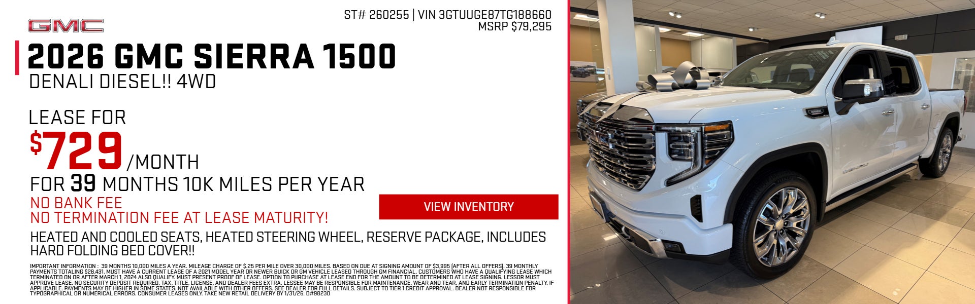 White 2026 GMC SIERRA 1500 