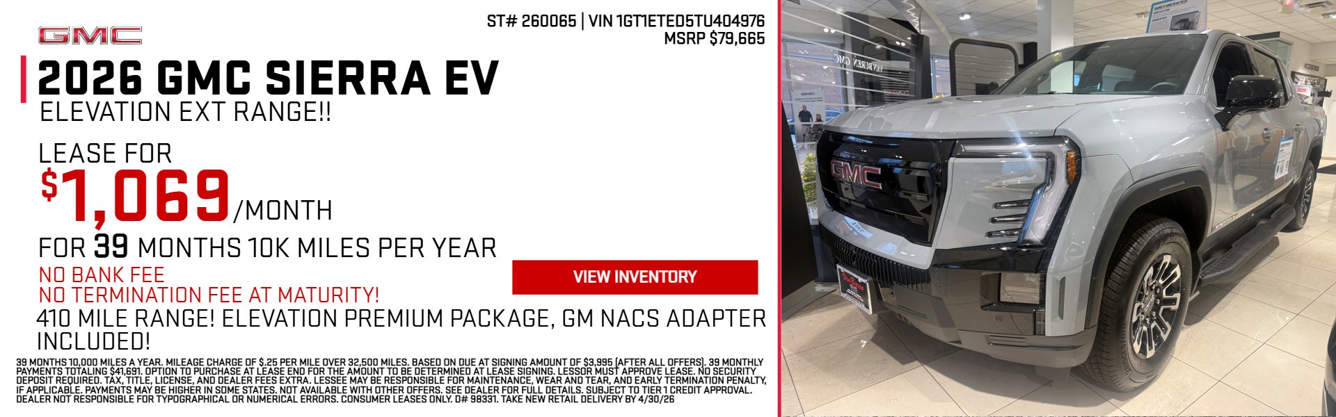 2026 Sierra EV on offer