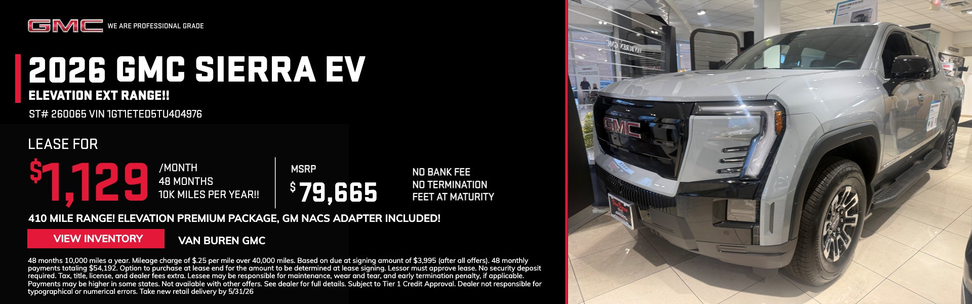 2026 GMC SIERRA EV ELEVATION EXT RANGE!!