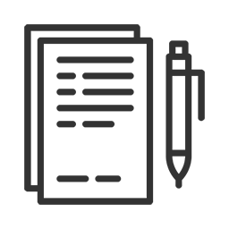 Documents and Pen Icon